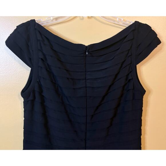 Adrianna Papell Black Sheath Cocktail Dress - Size 14 - Picture 8 of 8